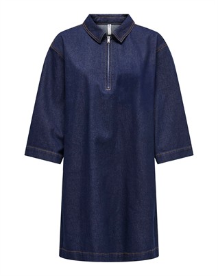 ONLMiles 3/4 Denim Kjole - Dark Blue Denim 